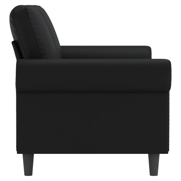 vidaXL 2-Sitzer-Sofa Schwarz 140 cm Kunstleder
