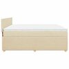 vidaXL Boxspringbett mit Matratze Creme 180x200 cm Stoff