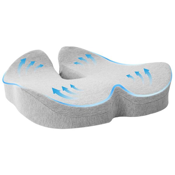 vidaXL Kopfkissen mit Kissen Hellgrau 50 x 43 x 10 cm Baumwolle