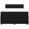 vidaXL Boxspringbett mit Matratze Schwarz 140x190 cm Samt