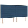 vidaXL Boxspringbett mit Matratze Dunkelgrau 90x190 cm Blau Stoff