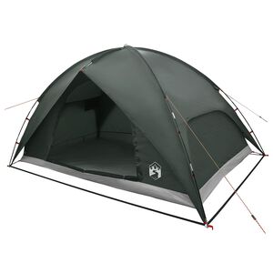vidaXL Campingzelt mit Regenhaube wasserdicht 4 Personen Olivegr&uuml;n