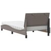vidaXL Bett mit Matratze "Hanko" Taupe 100x200 cm Stoff