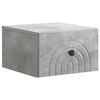 vidaXL Wandmontierter Nachttisch Betongrau 33 x 34,5 x 20 cm