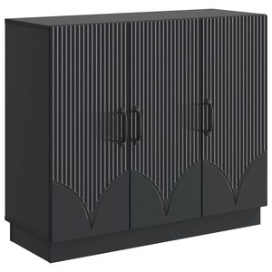vidaXL Sideboard Schwarz 89 x 34,5 x 77 cm Holzwerkstoff