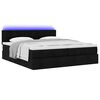 vidaXL Ottoman-Bett mit Matratzen & LEDs Schwarz 160x200 cm Stoff