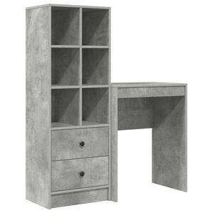 vidaXL Schreibtisch Beton Grau 105,5 x 34 x 127 cm 2 stk.