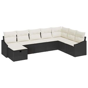 vidaXL Sofa Set mit Kissen 9 pcs Poly-Rattan