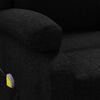 vidaXL Ohrensessel mit Massagefunktion Schwarz Stoff