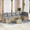 vidaXL Sofa Set mit Kissen 5 pcs Poly-Rattan