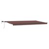 vidaXL Markise Manuell mit LEDs Braun 600x300 cm