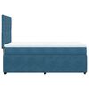 vidaXL Boxspringbett mit Matratze Blau 90x190 cm Samt