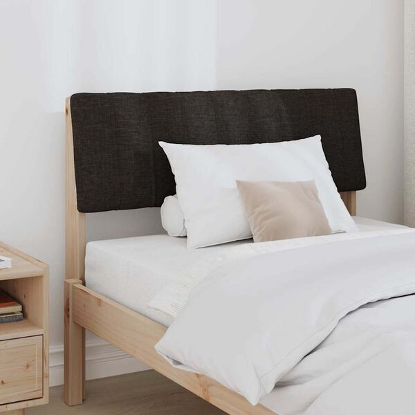 vidaXL Gepolstertes Kopfteil Schwarz 90 cm Massives Kiefernholz