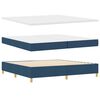 vidaXL Boxspringbett mit Matratze mit Kopfteil Blau 200 x 200 cm Stoff