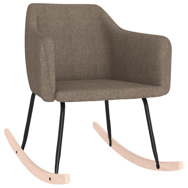 vidaXL Schaukelstuhl Taupe Stoff