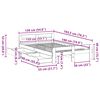 vidaXL Massivholzbett ohne Matratze Wachsbraun 135x190 cm Kiefernholz