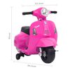 vidaXL Elektro-Kindermotorrad Vespa GTS300 Rosa
