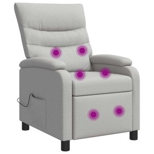 vidaXL Massage Relaxsessel Wolkengrau Stoff