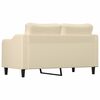 vidaXL 2-Sitzer-Sofa Creme 140 cm Stoff