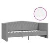 vidaXL Tagesbett mit Matratze USB Hellgrau Samt 90x200 cm