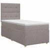 vidaXL Boxspringbett mit Matratze Taupe 100 x 200 cm Stoff