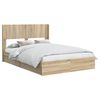 vidaXL Bettgestell mit Stauraum und Kopfteil Sonoma-Eiche 140 x 190 cm