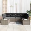 vidaXL Gartensofa-set mit Speicher 6 pcs Grau Poly Rattan