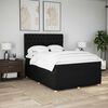 vidaXL Boxspringbett mit Matratze Schwarz 160x200 cm Stoff