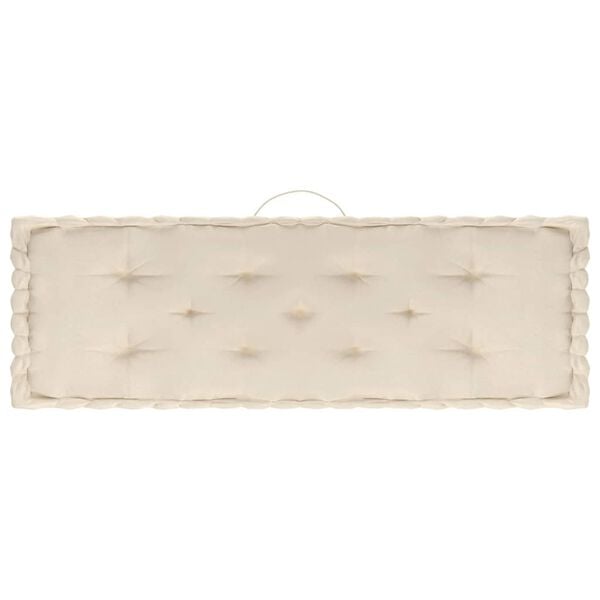 vidaXL Palettenkissen 3-tlg. Beige Baumwolle