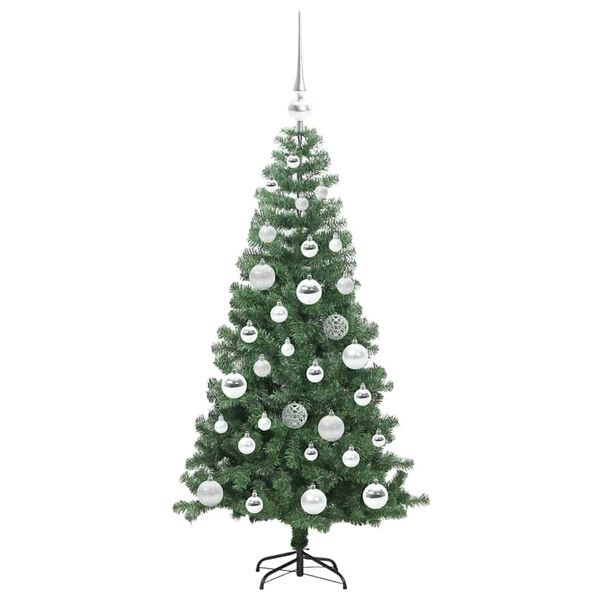 vidaXL Weihnachtsbaum mit 150 LEDs mit St&auml;nder Gr&uuml;n 120 cm PVC