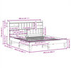 vidaXL Massivholzbett ohne Matratze Wachsbraun 200x200 Kiefernholz