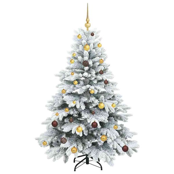 vidaXL K&uuml;nstlicher Weihnachtsbaum mit 150 LEDs Wei&szlig; 150 cm PE und PVC