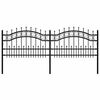 vidaXL Gartenzaun KAMPEN 240 x 115 cm Pulverbeschichteter Stahl