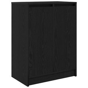 vidaXL Schuhschrank Schwarz Eichen-Optik 57x34x76 cm Holzwerkstoff