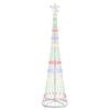 vidaXL LED-Weihnachtsbaum Mehrfarbig 51 x 51 x 190 cm Metall