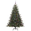vidaXL K&uuml;nstlicher Weihnachtsbaum mit 300 LEDs mit St&auml;nder Gr&uuml;n 210 cm