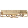 vidaXL Outdoor-Sofagarnitur 6 pcs Wei&szlig; und Beige 79 x 79 x 37 cm