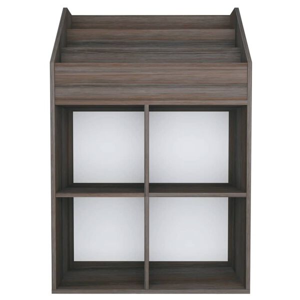 vidaXL Kinder-B&uuml;cherregal Grau & Sonoma-Eiche 71x30x114 cm Spanplatte