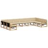 vidaXL Outdoor-Sofagarnitur 10 stk. Wei&szlig; und Beige