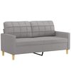 vidaXL 2-Sitzer-Sofa Hellgrau 140 cm Stoff
