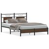 vidaXL Bettgestell ohne Matratze Braun Eiche 150x200 cm Holzwerkstoff