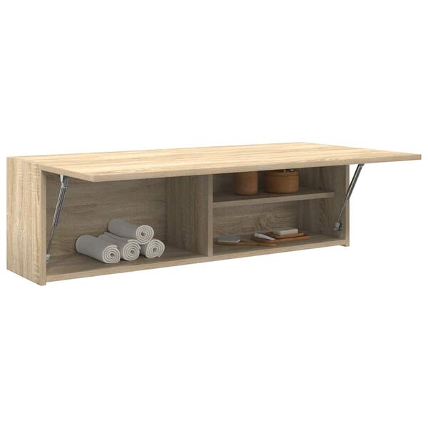 vidaXL Bad-Wandschrank Sonoma-Eiche 100x25x30 cm Holzwerkstoff