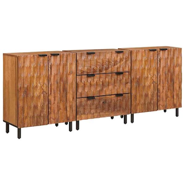 vidaXL Sideboard Akazienbraune Oberfl&auml;che Massivholz Mango