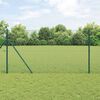 vidaXL Zaunpfosten Gr&uuml;n 50 x 1,4 m (Masche 19 x 19 mm) Stahl und PVC