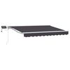 vidaXL Manueller Markisenrahmen mit LEDs Wei&szlig; und Anthrazit 3 x 2,5 m