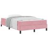 vidaXL Boxspringbett mit Matratze Rosa 120 x 190 cm Stoff