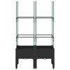 vidaXL Pflanzk&uuml;bel mit Rankgitter Schwarz 80x40x142,5 cm PP