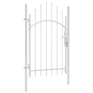 vidaXL Gartentor Woerden Stahl 1x2,25 m Wei&szlig;