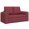 vidaXL Schlafsofa 60cm Weinrot Stoff