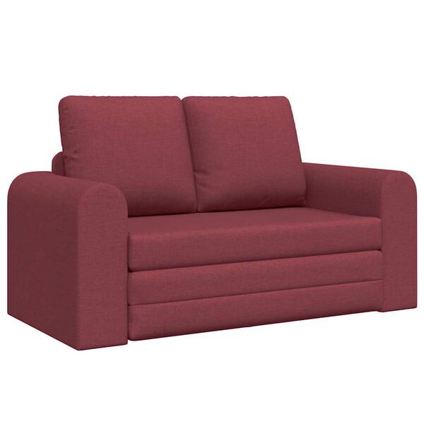 vidaXL Schlafsofa 60cm Weinrot Stoff